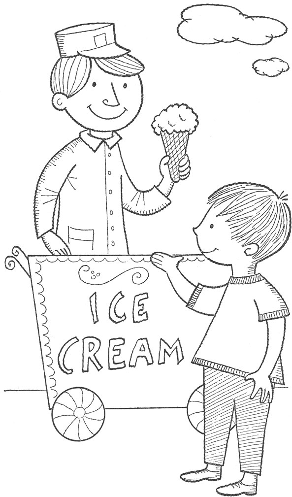 ice cream parlor coloring pages - photo #45