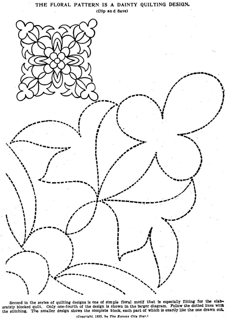 Vintage Hand Quilting Patterns Q is For Quilter