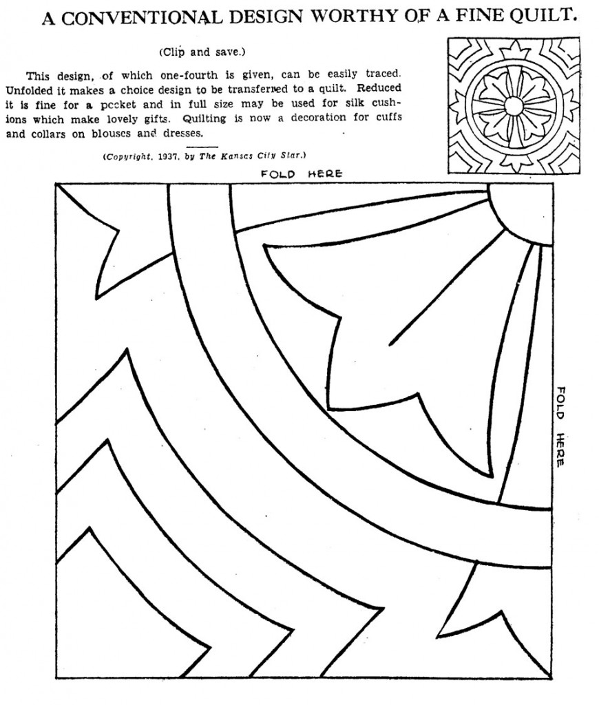 Vintage Hand Quilting Patterns Q is For Quilter
